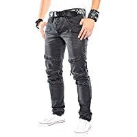 Justing Denim Work ST 1153 Hommes Straight Leg Jeans Designer Jeans Mens Skinny Clubwear G Star Black Style W28-W36 / L32-L34