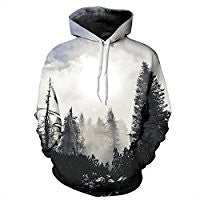 Sanrense Galaxy Hoodie Hommes Coloré HD 3D Imprimé Pullover Unisex à manches longues Drôle de Noël Motif Sweatshirts pour les adolescents Jumpers