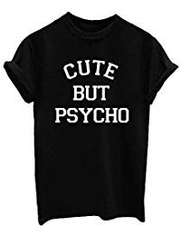 YITAN Letter Print Short sleeve O Neck Women T Shirt Top